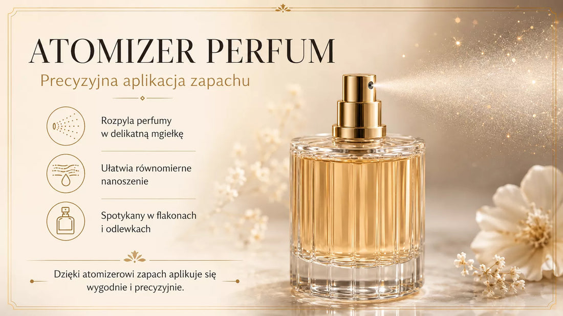 Atomizer perfum – rozpylacz zamieniający płyn z flakonu w drobną mgiełkę
