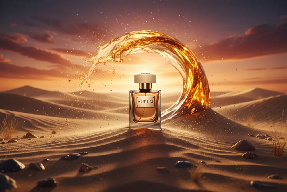 Flakon perfum Azzaro w złotym świetle zachodu słońca – odlewki Azzaro Wanted w Perfumesso