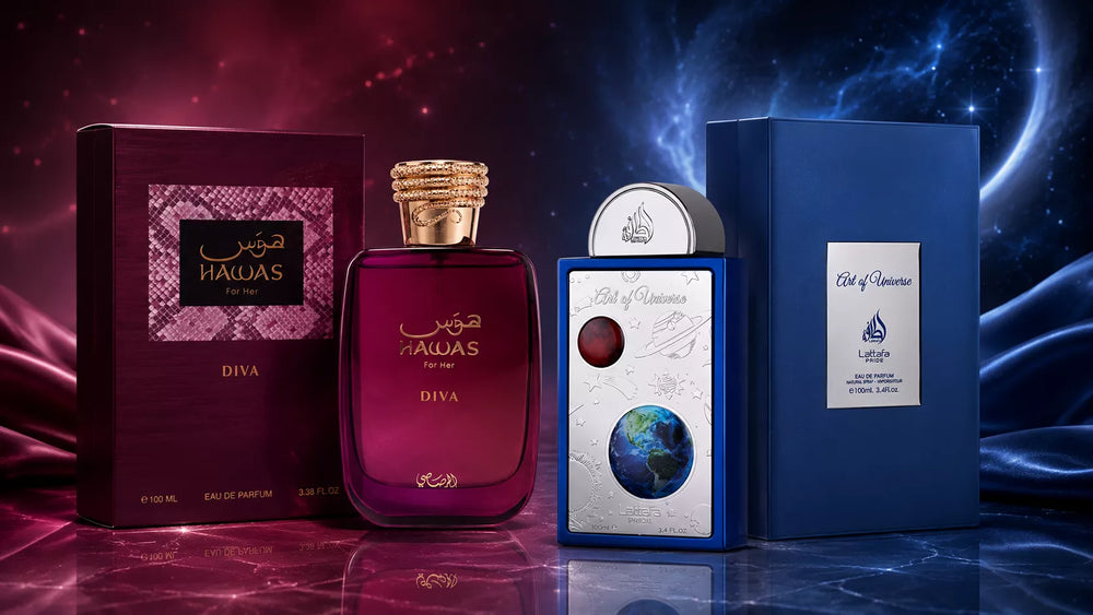Rasasi Hawas Diva i Lattafa Art of Universe – dwie nowe odlewki perfum dostępne w Perfumesso