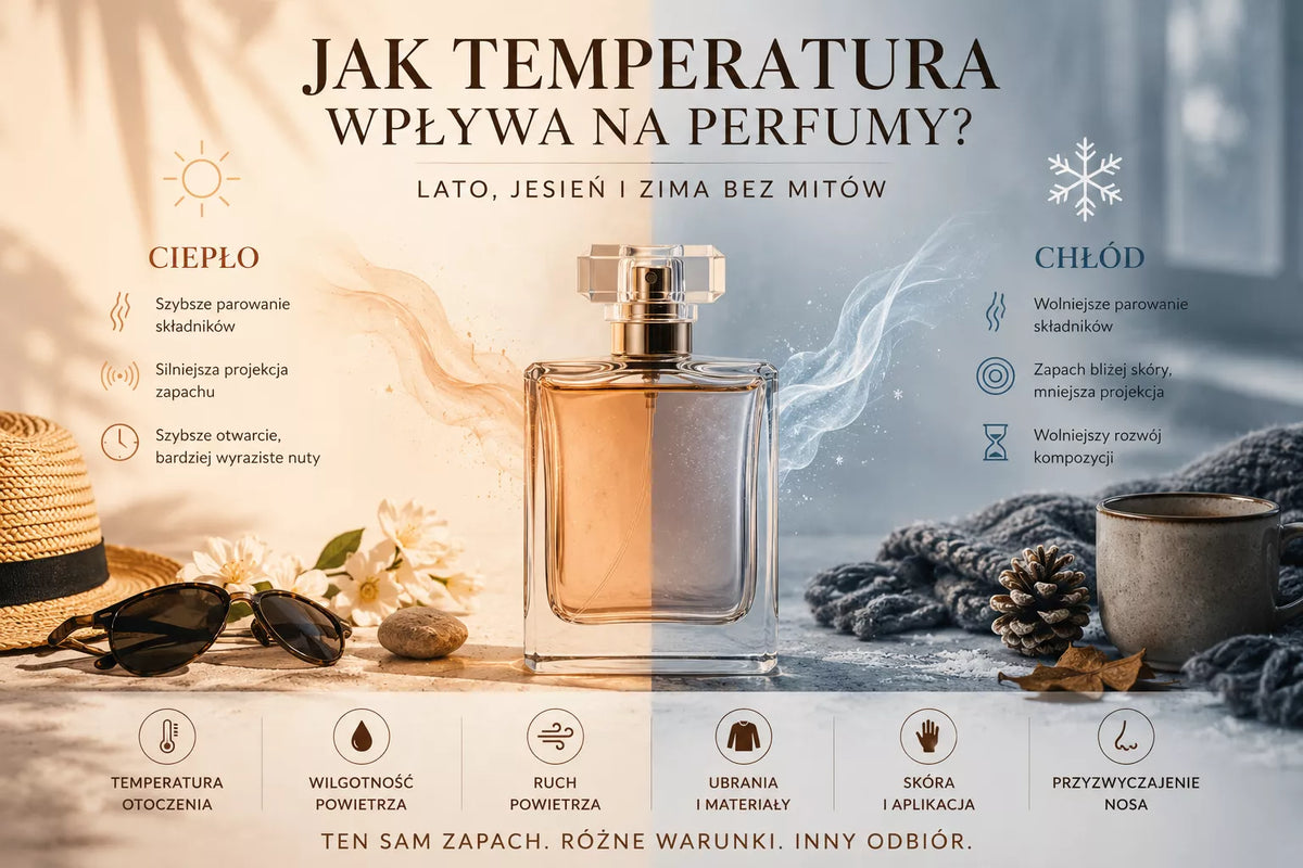 Jak temperatura wpływa na perfumy – porównanie działania zapachu w cieple i chłodzie oraz wpływu pogody, skóry i aplikacji
