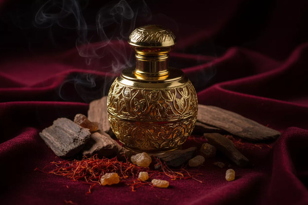 Luksusowy flakon perfum arabskich z oudem, szafranem i żywicą – odlewki Lattafa w Perfumesso