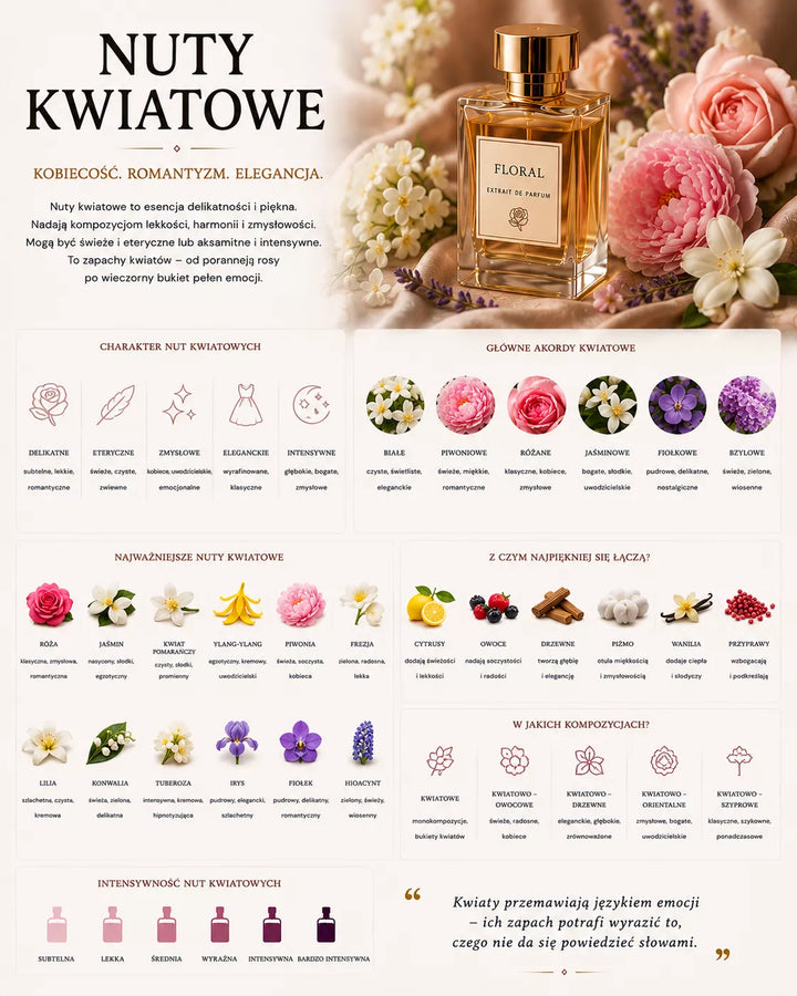 Kwiatowe perfumy – elegancka rodzina zapachowa z różą, jaśminem, tuberozą, irysem i peonią