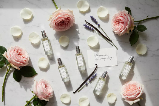 Odlewki perfum z kwiatami i botanicznymi składnikami zapachowymi