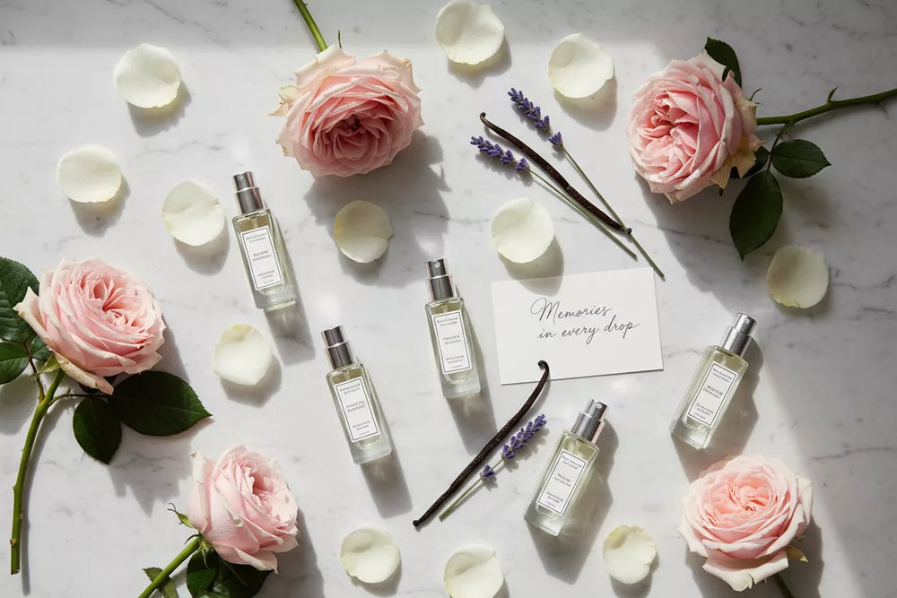 Odlewki perfum z kwiatami i botanicznymi składnikami zapachowymi