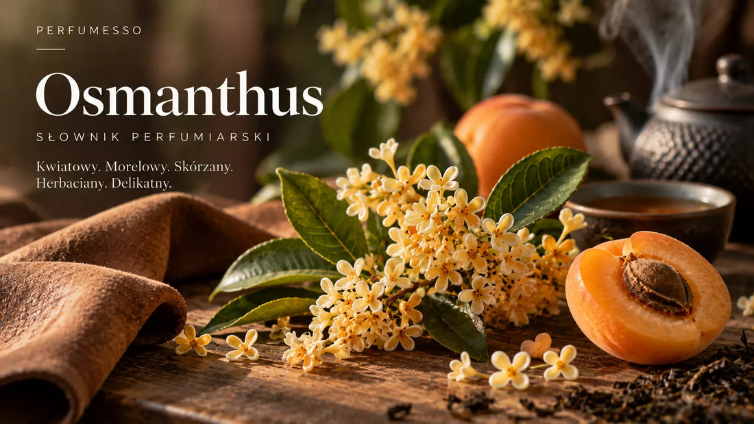 Osmanthus fragrans – aromatyczny kwiat o morelowym, kwiatowym i skórzanym zapachu, ceniony składnik perfum