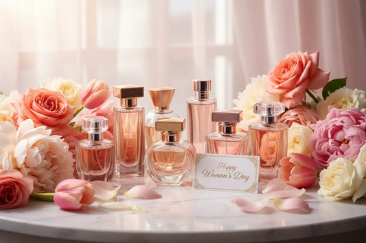 Eleganckie perfumy z różowymi kwiatami na Dzień Kobiet 2026 - luksusowe odlewki zapachów