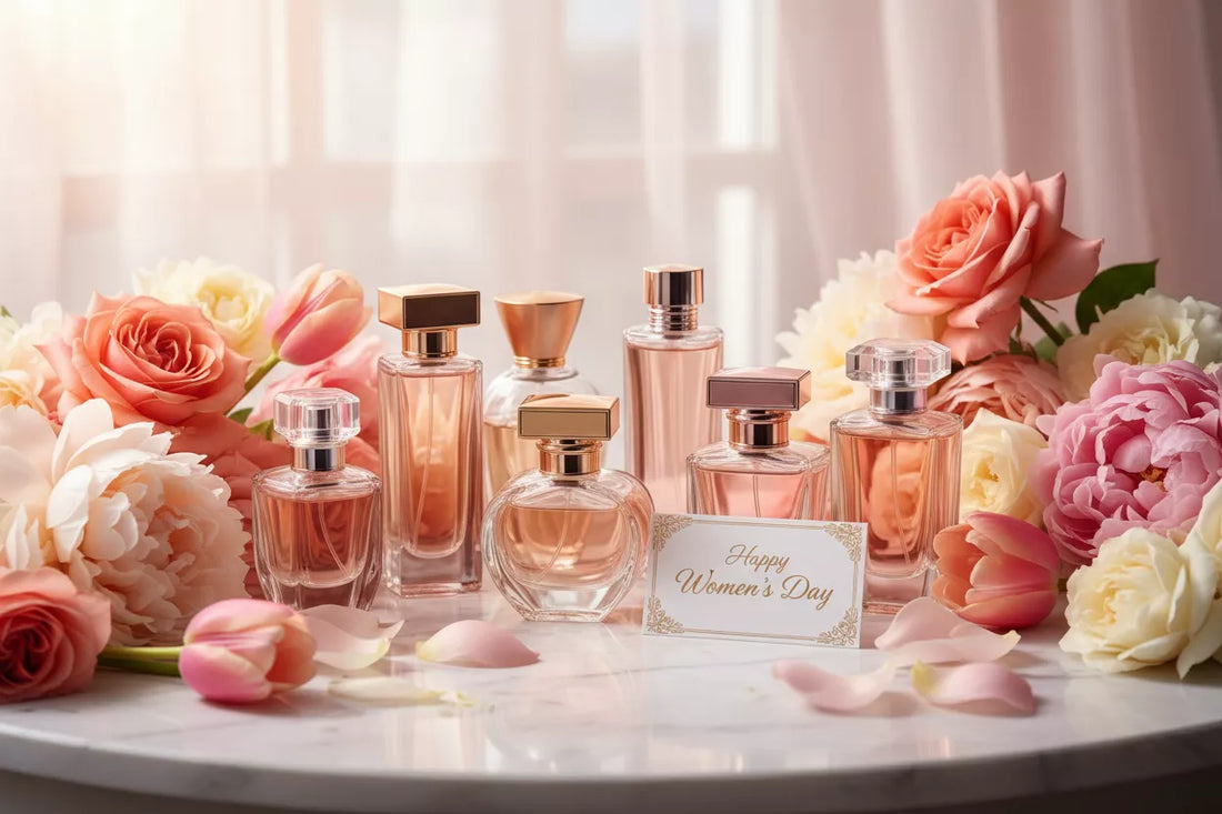 Eleganckie perfumy z różowymi kwiatami na Dzień Kobiet 2026 - luksusowe odlewki zapachów