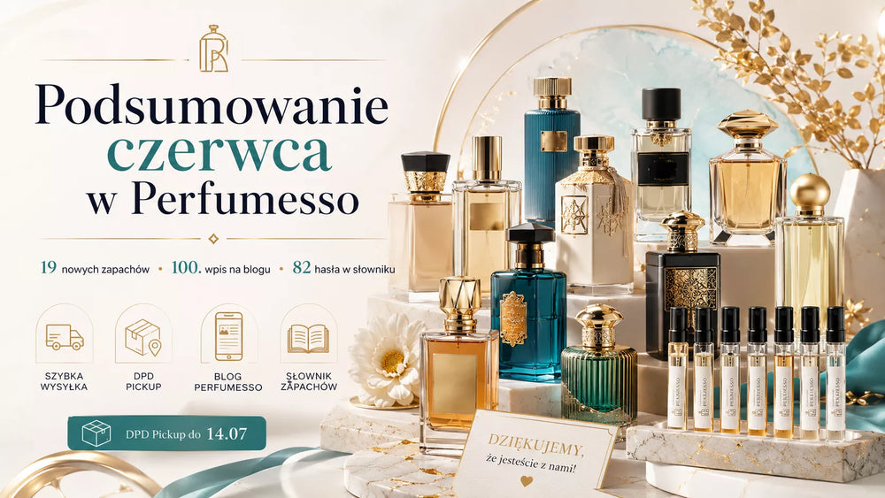 Podsumowanie czerwca 2026 w Perfumesso – 19 nowych zapachów, 100. wpis na blogu, DPD i TikTok Shop
