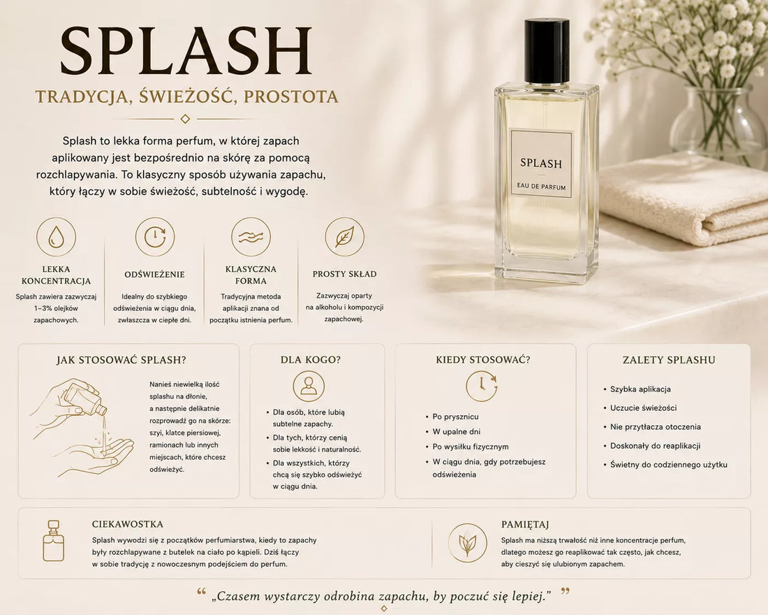 Splash perfum – klasyczna aplikacja zapachu bez atomizera, punktowo na skórę