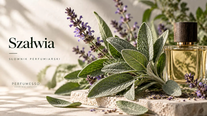 Szałwia – aromatyczne zioło o świeżym, zielonym i lekko kamforowym zapachu, używane w perfumach