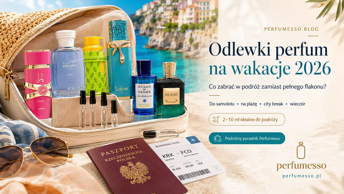 Odlewki perfum na wakacje 2026 – co zabrać w podróż zamiast pełnego flakonu? | Perfumesso