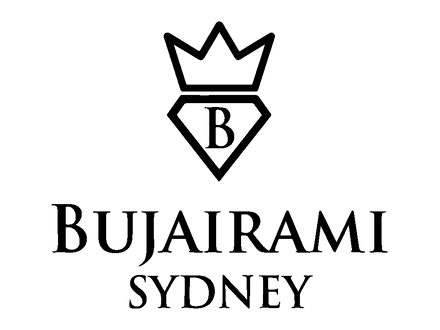 Logo marki Bujairami – odlewki perfum